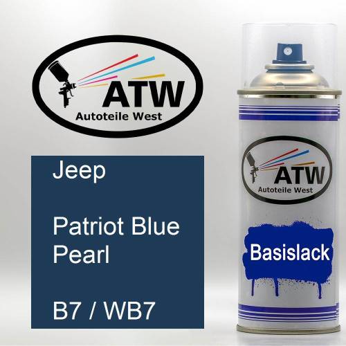 Jeep, Patriot Blue Pearl, B7 / WB7: 400ml Sprühdose, von ATW Autoteile West.